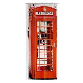 STANDOM Shrnovací dveře plastové plné s potiskem Telefonní budka 83 cm, 201,5 cm