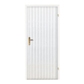 STANDOM Koženkové čalounění dveří vzor KARO T3 Bílá široké pásy