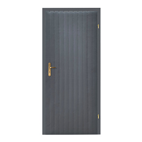 STANDOM Koženkové čalounění dveří vzor KARO T3 Šedá široké pásy