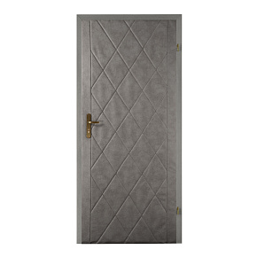 STANDOM Koženkové čalounění dveří vzor kosočtverec T1 Popel