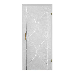 STANDOM Koženkové čalounění dveří vzor půlměsíc T2 Bílá