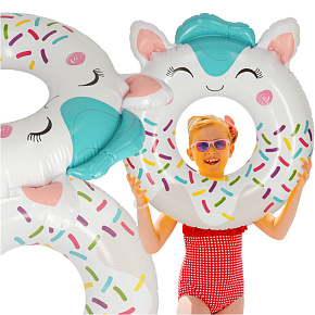 INTEX 59266 Nafukovací plážový ponton s plovacími koly jednorožec max. 40 kg 76 cm