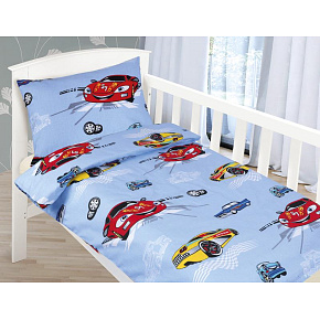 VERATEX Dětské povlečení bavlna 90x135, 45x60 Závodní auta**