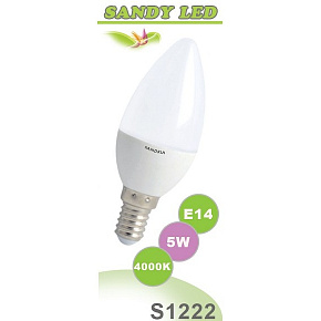 SANDRIA LED žárovka E14 S1222 SANDY LED E14 C37 5W SMD 4000K
