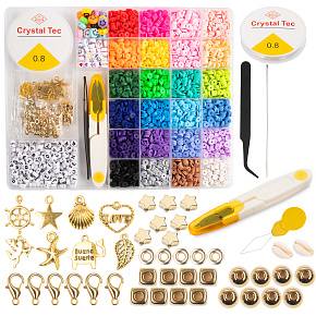 Lebula sada na výrobu náramků korálky kreativní pro děti velká 6000 ks.