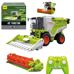 Lebula dálkově ovládaný kombajn rc hračka na dálkové ovládání světlo zvuk kouř měřítko 1:24