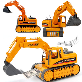 Lebula pokladnička na mince bankovky prasátko dárek na peníze otevíratelná interaktivní auto bagr stavební