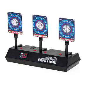 Terč na střelbu pro odpalovač pušky elektronická střelnice 3 cíle digitální počítadlo