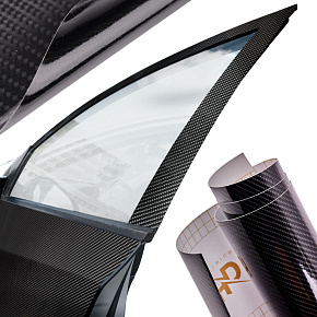 Fólie role karbon 5D černá 1,52x18m