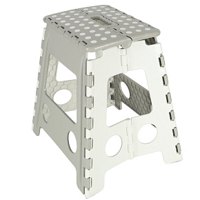 Stołek taboret składany antypoślizgowy wysoki 39,5 cm jasny szary Stołek taboret składany antypoślizgowy wysoki 39,5 cm jasny szary