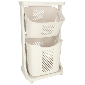 Kontejner na hračky koš na prádlo organizér dvojitý pojízdný Kontejner na hračky koš na prádlo organizér dvojitý pojízdný