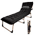 Skládací turistické polní lůžko LUARO, obchodní lehátko 193 cm černé