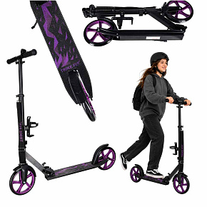 Hulajnoga miejska Trike Fix składana koła 200mm czarno-fioletowa Hulajnoga miejska Trike Fix składana koła 200mm czarno-fioletowa