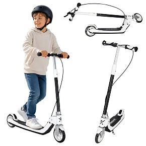 Hulajnoga dla dzieci TRIKE FIX dwukołowa LED składana podwójne hamulce czarna Hulajnoga dla dzieci TRIKE FIX dwukołowa LED składana podwójne hamulce czarna
