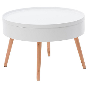 Stolik kawowy okrągły ze schowkiem 60 cm ModernHome Stolik kawowy okrągły ze schowkiem 60 cm ModernHome