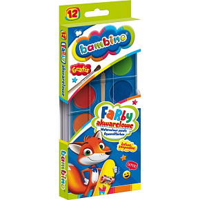 Bambino farby akwarelowe akwarele 12 kolorÓw Bambino farby akwarelowe akwarele 12 kolorÓw