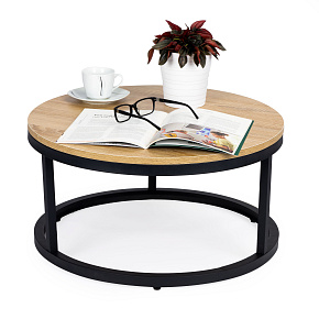 Modern industrial loft coffee table, 60 cm ModernHome