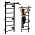 Gymnastický žebřinový žebřík 228 cm hrazda na přítahy a cvičení pro děti i dospělé černá MOVEPRO