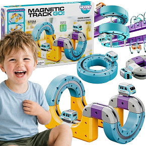 WOOPIE Zestaw Konstrukcyjny Magnetyczny Tor Kolejowy z Efektem Przyciągania 38 el. WOOPIE Zestaw Konstrukcyjny Magnetyczny Tor Kolejowy z Efektem Przyciągania 38 el.