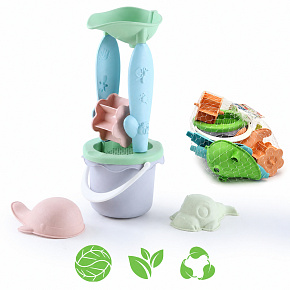 WOOPIE GREEN Sada s kyblíkem a mlýnkem 5 ks. Sítko Formičky WOOPIE GREEN Sada s kyblíkem a mlýnkem 5 ks. Sítko Formičky