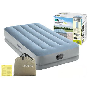 Jednolůžková nafukovací matrace 191x99x36 cm s vestavěnou elektrickou USB pumpou postel INTEX 64157 Jednolůžková nafukovací matrace 191x99x36 cm s vestavěnou elektrickou USB pumpou postel INTEX 64157