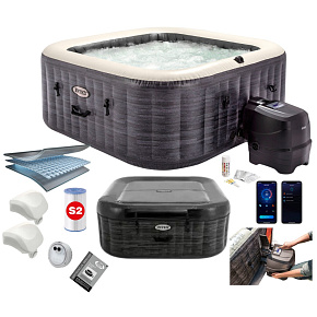 Nadmuchiwane SPA kwadratowe basen z hydromasażem 4 os. 175x71 cm akcesoria premium INTEX 28450 Nadmuchiwane SPA kwadratowe basen z hydromasażem 4 os. 175x71 cm akcesoria premium INTEX 28450