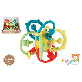 Koulíček babyted chrastítko silikon/plast 13x9cm v krabičce 6m+