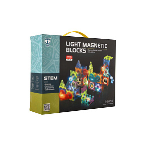 Kuličková dráha magnetická plast 75ks 4 kuličky + doplňky na baterie se světlem v krabici 31x25x8cm Kuličková dráha magnetická plast 75ks 4 kuličky + doplňky na baterie se světlem v krabici 31x25x8cm