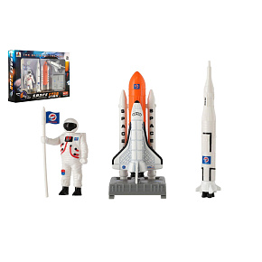 Sada vesmír 6ks kov/plast astronaut, raketoplán s doplňky v krabičce 25x17x4,5cm Sada vesmír 6ks kov/plast astronaut, raketoplán s doplňky v krabičce 25x17x4,5cm