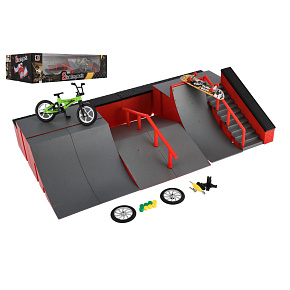 Skatepark - rampy,kolo prstové,skateboard prstový plast s doplňky 2 barvy v krabici 43x25x12cm Skatepark - rampy,kolo prstové,skateboard prstový plast s doplňky 2 barvy v krabici 43x25x12cm
