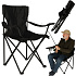 Skládací rybářská židle LUARO turistická kempingová na ryby černá
