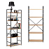 Wide modern LOFT wooden bookcase with 5 shelves ModernHome