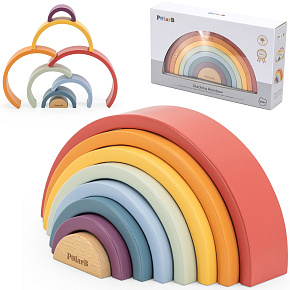 VIGA PolarB Dřevěná Duha Skládačka Kreativní Montessori Kostky VIGA PolarB Dřevěná Duha Skládačka Kreativní Montessori Kostky