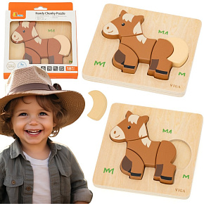 VIGA Dřevěné Puzzle - Můj Kamarád Koník VIGA Dřevěné Puzzle - Můj Kamarád Koník