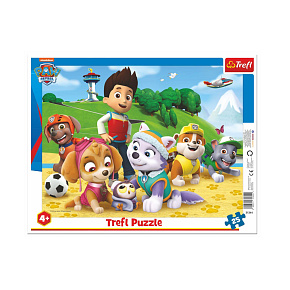Puzzle deskové Paw Patrol/Tlapková patrola na stopě 37x29cm 25 dílků ve fólii