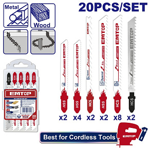 Sada 20ks pilových listů do přímočaré pily