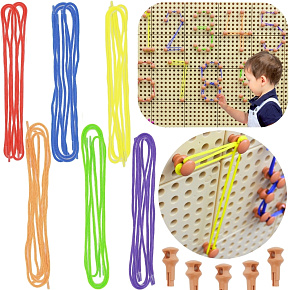 MASTERKIDZ Sada Kolíčky a Šňůrky - Pro Vědecko-Kreativní Tabuli STEM MASTERKIDZ Sada Kolíčky a Šňůrky - Pro Vědecko-Kreativní Tabuli STEM