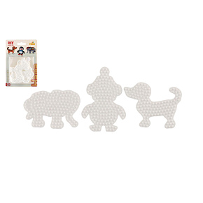 Podložka na zažehlovací korálky Hama MIDI slon,tučňák,pejsek plast 3ks na kartě 12x18x3cm Podložka na zažehlovací korálky Hama MIDI slon,tučňák,pejsek plast 3ks na kartě 12x18x3cm