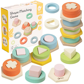 CLASSIC WORLD Třídič Montessori Tvarů a Barev Skládačka Věž