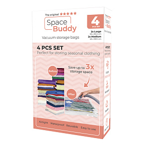 Space Buddy - Vakuové úložné vaky - sada 4 ks Space Buddy - Vakuové úložné vaky - sada 4 ks