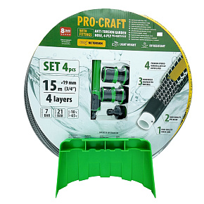 Černo-žlutá zahradní hadice Procraft PR-4KAT1915F Černo-žlutá zahradní hadice Procraft PR-4KAT1915F