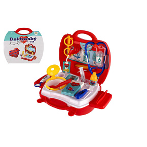 Sada doktor/lékař plast v plastovém kufříku 24x22x9cm v sáčku