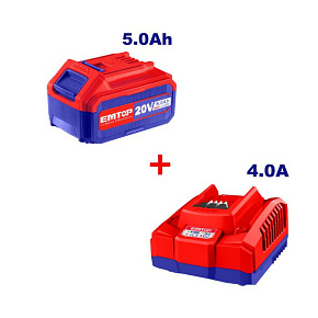 SET - nabíječka 20V 4.0A + akumulátor 20V 5.0Ah SET - nabíječka 20V 4.0A + akumulátor 20V 5.0Ah