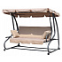Convertible garden swing, 3-seater, 2-in-1, cushions, beige, MultiGarden