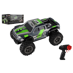 Auto RC pick up terénní plast 25cm 2,4GHZ na baterie šedo-zelený v krabici 32x14x18cm Auto RC pick up terénní plast 25cm 2,4GHZ na baterie šedo-zelený v krabici 32x14x18cm