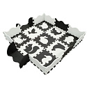 Velká pěnová vzdělávací podložka puzzle skládací pro děti a kojence černobílá