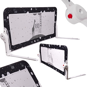 Ochranná zábrana na postel otevíratelná 150 cm černá