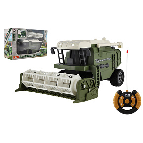 Kombajn RC plast 22cm 27MHz na baterie se světlem v krabici 30x21x12cm Kombajn RC plast 22cm 27MHz na baterie se světlem v krabici 30x21x12cm