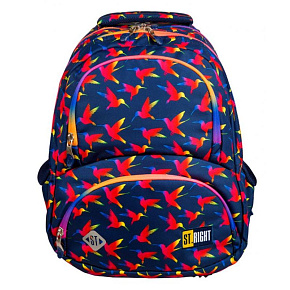 St.right školní batoh 4-komorový bp-07 duhový pták,MJ7504 St.right školní batoh 4-komorový bp-07 duhový pták,MJ7504