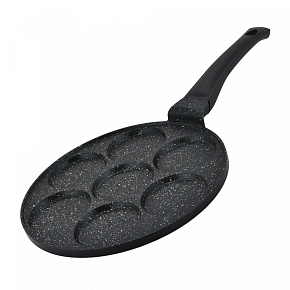 Herzberg HG-CP267HO: 26cm Pánev na palačinky a crepes s mramorovým povrchem - 7 hladkých slotů Herzberg HG-CP267HO: 26cm Pánev na palačinky a crepes s mramorovým povrchem - 7 hladkých slotů